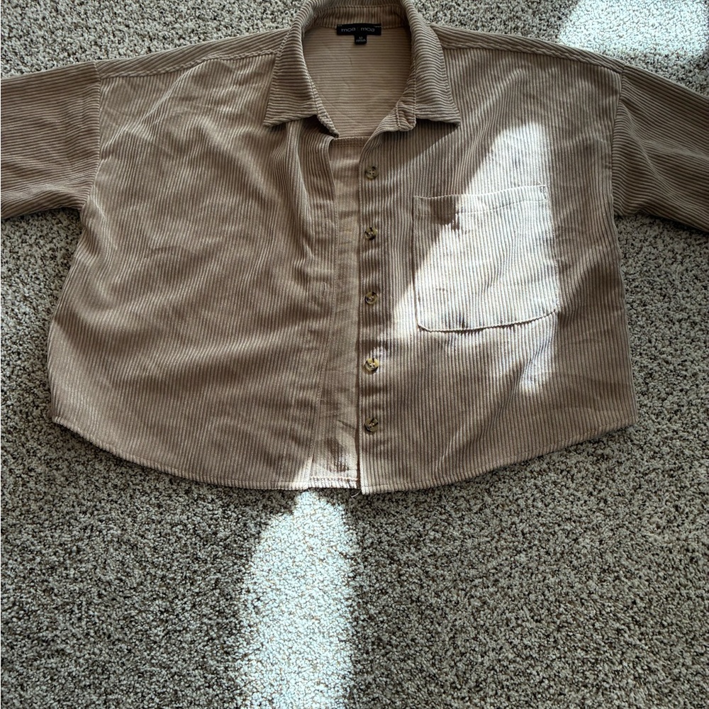 Moa Moa Tan Corduroy Shirt Jacket